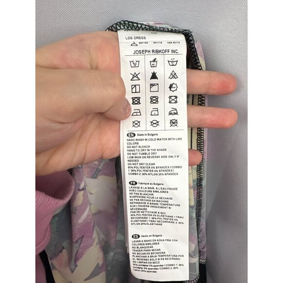 Women’s Joseph Ribkoff Size 8 Short Sleeve Black with Multicolored Florals Maxi - Picture 6 of 6